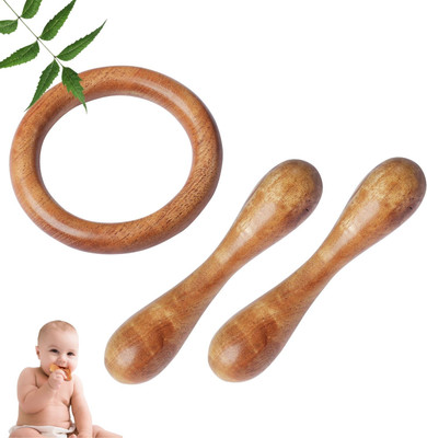 runglory 1-RING-2-DUMBBELL Teether(Natural)