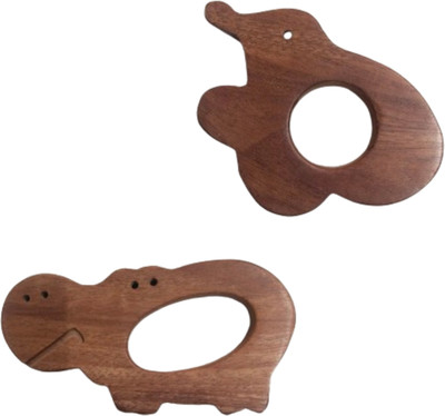 Naari Mart Neem Wooden Teether Combo For Kids First Toy Teether(Brown)