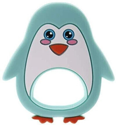 WOWCO Baby Penguin Shape Teether Soother | Baby Silcone Teether Teether(Green)