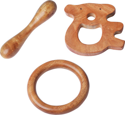 TINIGREEN TeddyRing Dumbbell Teether(Natural)