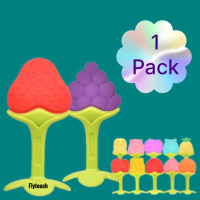 FlyTouch ( Pack Of 1) Fruit Shape Baby Sensory Teethers Toy For Babies Chew Toys Fresh Teether(Multicolor)