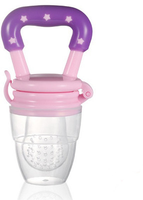 THE LITTLE BUNNY Baby Fruit Nibbler Pacifier And Teether Nipple Feeder(Pink)