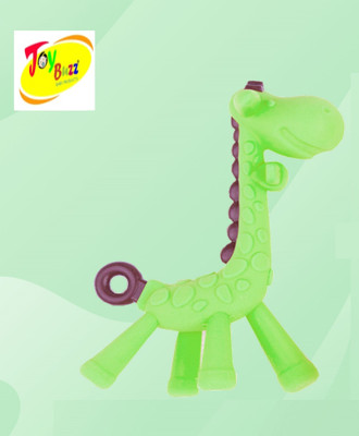 Joy Buzz Giraffe Shape Silicone Teether - Colour May Vary PO1 Teether(Green)