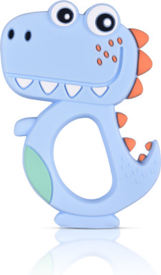 Miniboss Silicone Baby Teether 3+ Months BPA-Free Sensory Toy for Teething & Biting Skill Teether(Blue)