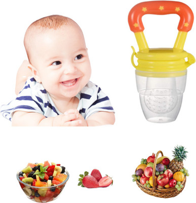 smilykid Silicone Food/Fruit Nibbler, Soft Pacifier/Feeder for Infant Baby, BPA- Free-FD4 Teether and Feeder(Yellow)