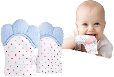 VARIYAENTERPRISE28 Teething Mitten Teether Glove Teether(Multicolor)