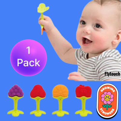 AirSoft 1 Pc Non Toxic Toddler and Infant Baby Tooth Baby Toy Textured Silicone Teether Teether(Multicolor)