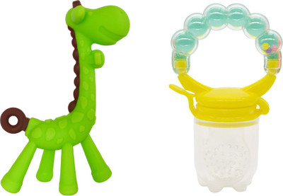 Minifellas Teal Rattler & Giraffe Teether(Green)