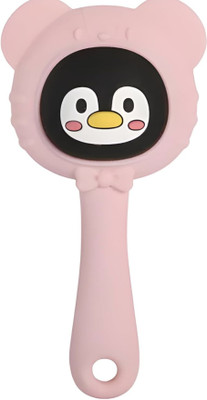 Magic Pebbles Silicone Rattle Teether | BPA-Free for Easy Teething | Jhunjuna 3 to 24 Months Teether(Pink)