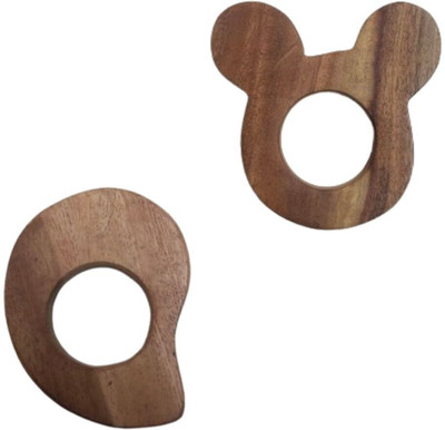 Naari Mart Neem Wooden Teether Combo For Kids First Toy Teether(Brown)