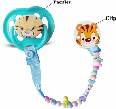 CHILD CHIC Safe Feeding BPA- Free Clinally Designed Baby Chain Clip Pacifier Soother(Blue)