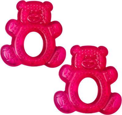Adore Luscious Water Filled EVA Teethers - 2pack Teether(Dark Pink Teddy)