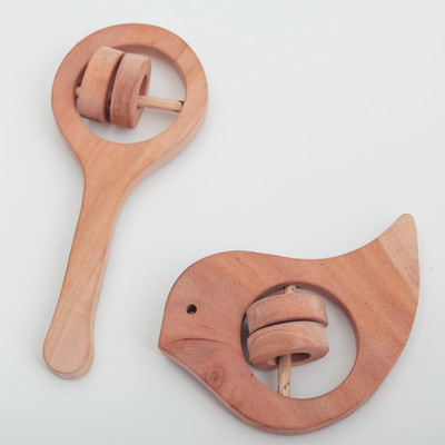 RISKWIN Natural Neem Wood kids Teether – Handmade Animal Shapes Teether(Brown)