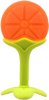 DeoDap Silicone Fruit Shape Teether Toy Food Grade Silicon Teether Use For Baby Teether(Multicolor)