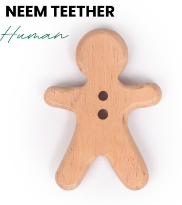 opatoys Wooden Human Neem Teether(wooden color)