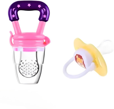 Earthcon Combo of Fruit Nibbler And Soother Baby Nipple Feeder Soother(Multicolor)