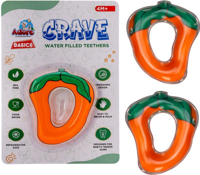 Adore Crave Water Filled Teethers- Pack of 2 Teether(MANGO)