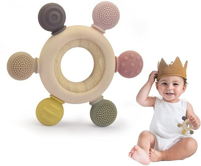 draval BPA Free Baby Teether Sensory Toys for Babies 0 3 6 9 12 18 Months Teether(Multicolor)