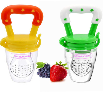 Rshopway Medium Fresh Food Nibbler Fruit Color Green & Yellow Pack of 2 Teether and Feeder(Green+Yellow)