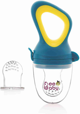 Beebaby Fresh Food & Fruit Silicone Nibbler with Extra Silicone Mesh (Blue) Teether and Feeder(Blue)
