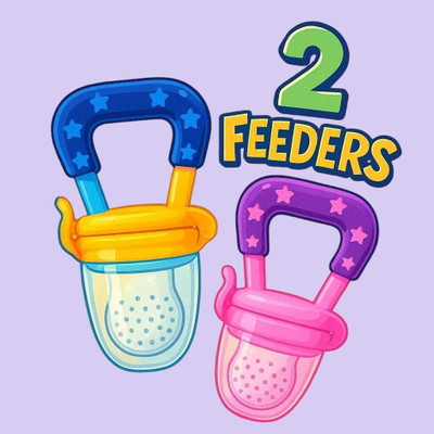 AirSoft Feeding Pacifiers for Baby – Soft Silicone 2-Pack Fruit Mesh Design Feeder(Random Color (Safe Silicone Mesh for Self-Feeding))