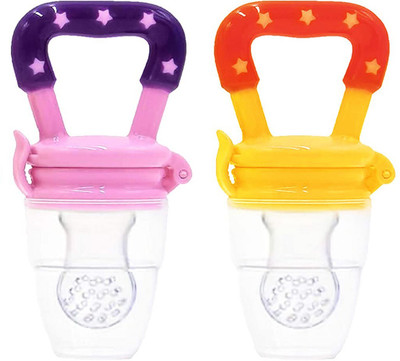 Duggu kids Food/Fruit Nibbler with Extra Mesh, Soft Pacifier/Feeder, Teether 2 Teether(Multicolor)