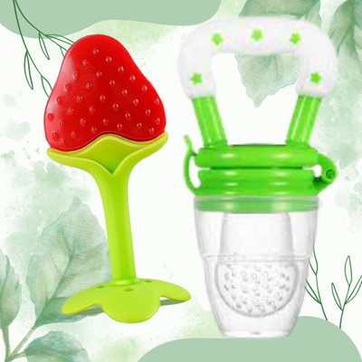 Babylib Fruitnibbler /TEETHER/soother BOPPFREE Silicon Teether and Feeder(Green)