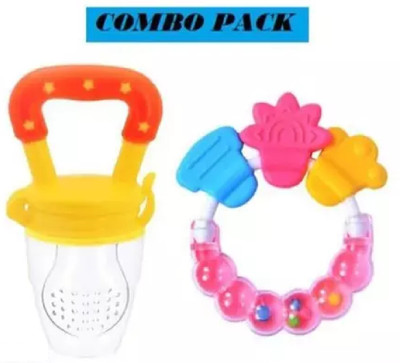 smilykid YellowFeeder_PinkRingTeether Soother(Fruits Feeder and Ring Teetherf)