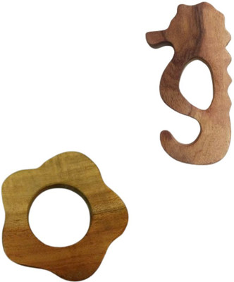 Naari Mart Neem Wooden Teether Combo For Kids First Toy Teether(Brown)