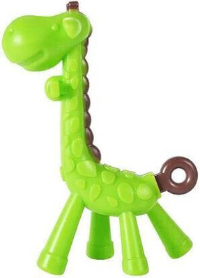 WOWCO Baby Silicone Giraffe Shape Teether Soother | Baby Silcone Teether Teether(Green)
