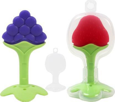 URBAN CUBE NATURAL FRUIT FLAVOUR , BPA Free PACK OF 2 Teether (Multicolor) Teether(BOTTLE +NIBBLER+TEETHER (MULTI))