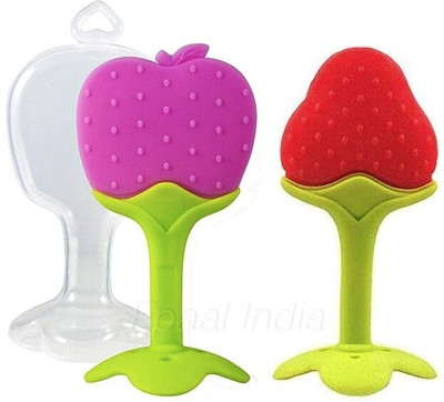 Vadhavan NEW BORAN BABY TEETHING TOY 2PCS TEETHER_1 Teether and Feeder(Multicolor)