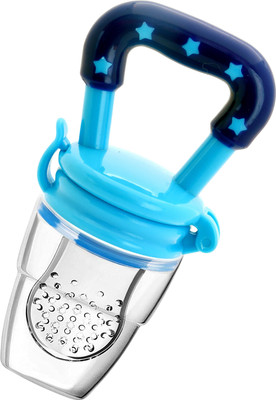 smilykid Fruit/Food Feeder/Pacifier/Nibbler with Silicon Mesh in Box Packing (Blue, Pack Teether and Feeder(Blue)