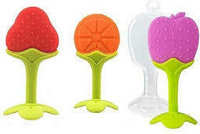 Wuxxa Silicone BPA Free Natural Nipple Teethers with Storage Box for Babies(Pack of 3) Teether(Red, Pink, orrange)