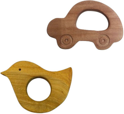Naari Mart Neem Wooden Teether Combo For Kids First Toy Teether(Brown)