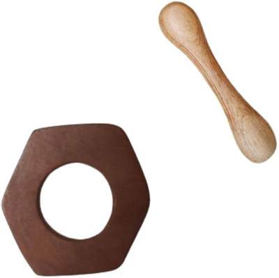 Craft Corner Neem Wooden Teether Combo For Kids First Toy Teether(Brown)