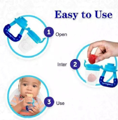 fancydressworld BlueFeeder_PinkFeeder Feeder(Fruits Feeder and Ring Teether_)