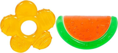 MeeMee Multi-Textured Water Filled Teether (Pack Of 2) (Red/Green) Teether(Red-Green)