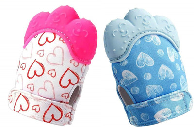 SHISHI SHISHI7024Silicone Fruit Teether for Baby Teether and Feeder(Pink and Blue)