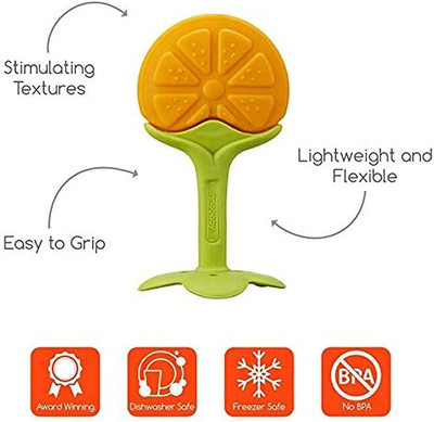 Chicbunny 1PCS ORANGE FRUIT SHAPE TEETHER1_111 Soother(Multicolor)