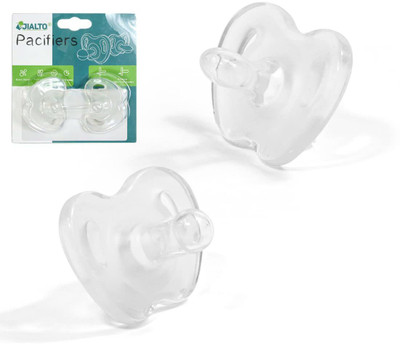 Hiputi Ultra-Light Soft Silicone Pacifier ( pak of 2) Teether(Transparent)