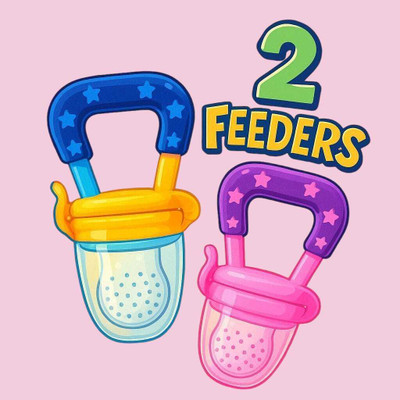 AirSoft Easy to Use Baby Feeders – 2-Pack Silicone Mesh Pacifier Dispensers Feeder(Random Color (Safe Silicone Mesh for Self-Feeding))