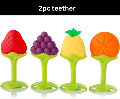 FUSION FLY Soft and Natural Fruit Shape Teether for Baby/Toddlers/Infants/Children Teether(Multicolor)