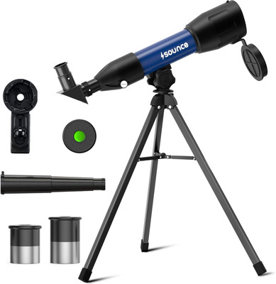 sounce 50mm Astronomical Refractor Telescope 86x Zoom, Phone Holder, Tripod Refracting Telescope(Manual Tracking)