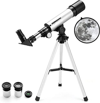 PAVITYAKSH TELESCOPE F36050 Telescope Refractor with Mobile Stand and Portable Tripod Stand Refracting Telescope(Manual Tracking)