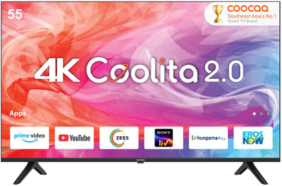 Coocaa Frameless 138 Cm (55 Inch) Ultra HD (4K) LED Smart Coolita TV 2023 Edition (55S3U-Pro) For Rs. 23999 @ 72 %