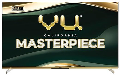 Vu 2025 Frame Series 139 cm (55 inch) QLED Ultra HD (4K) Smart Google TV with 124 Watts Sound | 800 Nits Brightness| 3 Years Warranty(55 MASTERPIECE FRAME)