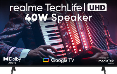 realme TechLife CineSonic 140 cm (55 inch) Ultra HD (4K) LED Smart Google TV(55UHDGDRWSXP)