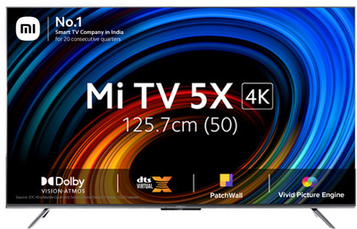 XIAOMI by Mi 5X 125.7 cm (50 inch) Ultra HD (4K) LED Smart Android TV with 4K Dolby Vision | HDR10+ |,Dolby Atmos | Vivid Picture Engine 2 with Adaptive Brightness(L50M6-ES) XIAOMI by Mi 5X 125.7 cm (50 inch) Ultra HD (4K) LED Smart Android TV with 4K Dolby Vision | HDR10+ |,Dolby Atmos | Vivid Picture Engine 2 with Adaptive Brightness(L50M6-ES)
