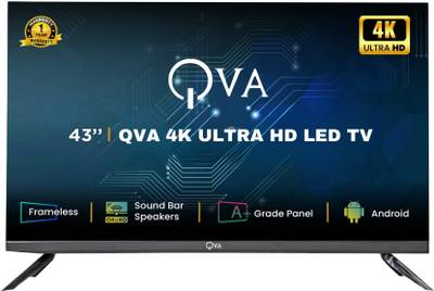 QVA 110 cm (43 inch) Ultra HD (4K) LED Smart Android Based TV